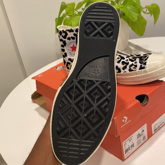 Black + White Leopard Chuck Taylor All-Star Sneakers - Picture 3 of 4